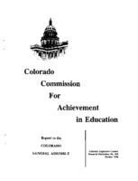 Recommendations for 1997 : report to the Colorado General Assembly
