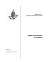 2010 Capital Development Committee : report to the Colorado General Assembly