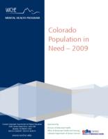 Colorado population in need, 2009