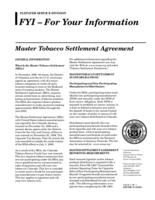 Master Tobacco Settlement Agreement