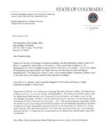 Response to Legislative request for information #1 regarding services for people with developmental disabilities