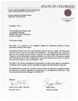 Response to Legislative request for information #6 regarding services for people with developmental disabilities