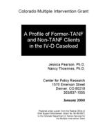A profile of former-TANF and non-TANF clients in the IV-D caseload