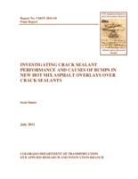 Investigating crack sealant performance and causes of bumps in new hot mix asphalt overlays over crack sealants