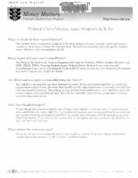 Federal consolidation loan program Q & A's