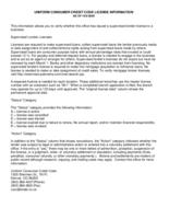 Uniform Consumer credit code license information as of 10/5/2009