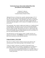 Sentencing factors that limit judicial discretion and influence plea bargaining