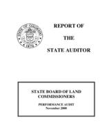 State Board of Land Commissioners performance audit