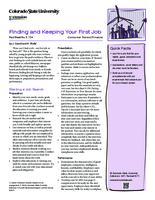 Finding and keeping your first job