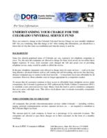 Understanding your charge for the Colorado Universal Service Fund