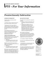 Pension/annuity subtraction