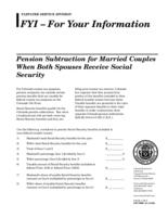 Pension subtraction for married couples when both spouses receive social security