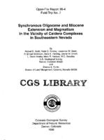 Synchronous oligocene and miocene extension and magmatism in the vicinity of caldera complexes in southeastern Nevada