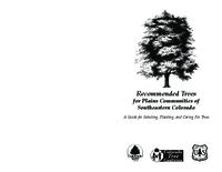 Recommended trees for plains communities of southeastern Colorado