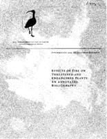 Effects of fire on threatened and endangered plants