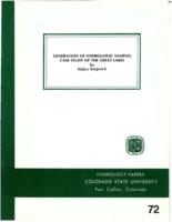 Generation of hydrologic samples, case study of the Great Lakes