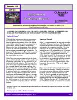 Economic factors impacting the cattle industry, the size of the beef cow herd, and profitability and sustainability of cow-calf producers
