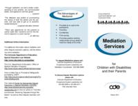 Mediation services for children with disabilities and their parents