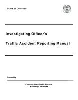 Investigating officer's traffic accident reporting manual
