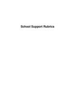School support rubrics