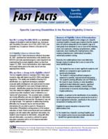 Specific learning disabilities & the revised eligibility criteria