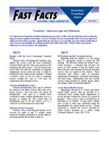 Transition, important ages and milestones