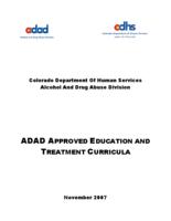 ADAD approved education and treatment curricula