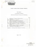 First report of the Special Committee