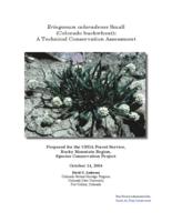 Eriogonum coloradense Small (Colorado buckwheat) : a technical conservation assessment