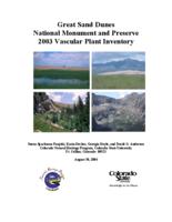 Great Sand Dunes National Monument and Preserve 2003 vascular plant inventory