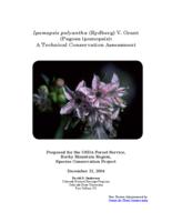 Ipomopsis polyantha (Rydberg) V. Grant (Pagosa ipomopsis) : a technical conservation assessment