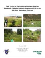 Field testing of the Subalpine-Montane Riparian Shrublands