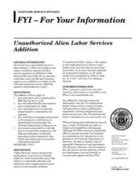 Unauthorized alien labor services addition