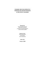 Economic and fiscal impacts of proposed job creation program in the state of Colorado