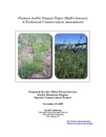 Festuca hallii (Vasey) Piper (Hall's fescue) : a technical conservation assessment
