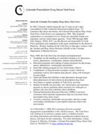 Colorado Prescription Drug Abuse Task Force