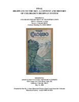Highways to the sky : a context and history of Colorado's highway system