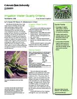 Irrigation water quality criteria