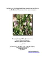 Salix myrtillifolia Anderss. (blueberry willow) : a technical conservation assessment