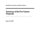 Summary of the five narrow proposals