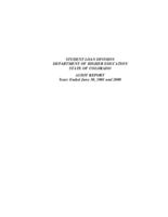 Student Loan Division, Department of Higher Education, State of Colorado : audit report, years ended June 30, 2001 and 2000