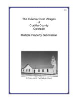 The Culebra River villages of Costilla County, Colorado : multiple property submission