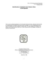 Identification of artifacts from historic sites : a bibliography