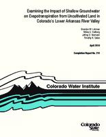 Examining the impact of shallow groundwater on evapotranspiration from uncultivated land in Colorado's Lower Arkansas River Valley