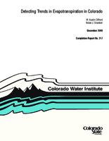 Detecting trends in evapotranspiration in Colorado