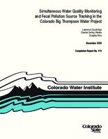 Simultaneous water quality monitoring and fecal pollution source tracking in the Colorado Big Thompson Water Project