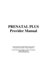 Prenatal Plus provider manual