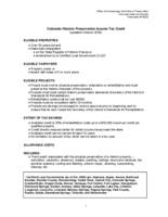 Colorado historic preservation income tax credit