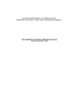 Recommended pavement marking practices
