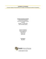 Economic impacts of the University of Colorado on the state and counties of operations : final report